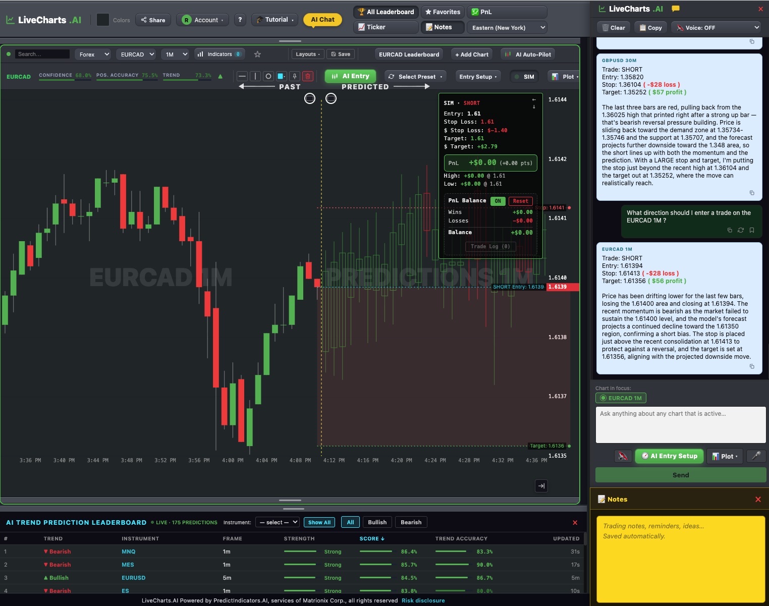 Asking LiveCharts.AI about a chart and getting a written answer in place